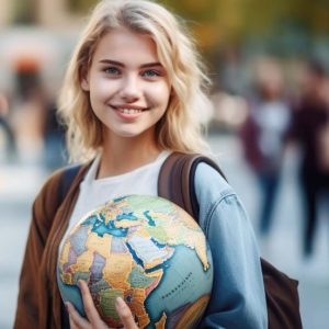 Girl-and-world